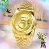 Relogio Masculino Famous Dweller Herrenuhren Luxus großes Zifferblatt Quarzwerk Mode Kalender Gold Armband Business Casual Famous All the Crime Super Armbanduhr