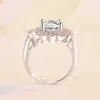 Cluster Rings JZ0100 Lefei Fashion Luxury Trend Classic Moissanite Diamond 3CT Flower Women S925 Silver Party Elegant Jewelry Charm Gift