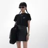 Skirtsskorts Spice Girl Black Leather Skirt High-Waisted Slimming A-Line Authn/Winter 2022とブーツを塗ったヒップな子供