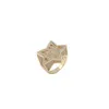 Хип-хопСтерео кольцо с пятиконечной звездой, настоящее золото с гальваническим покрытием, персонализированное мужское кольцо Cool Star, дизайнер ювелирных изделий