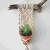 Tapisserier Macrame Wall Hanger Kit Handvävd Bomull Rop Tapestry Accessories Diy Material Package