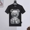 Plein beer t shirt heren ontwerper t-shirts merk kleding Rhinestone PP Skulls Men t-shirt ronde nek ss schedel hiphop t-shirt top tees 16972