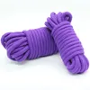 Cuerda de algodón de 5m/ 10m/ 20m, productos sexuales para adultos femeninos, esclavos, Bondage BDSM, cuerda suave, juegos para adultos, cuerda para atar, juguete sexual para juegos de rol