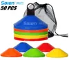 Набор конусов Pro Disc из 50 футбольных конусов для ловкости с сумкой для переноски и держателем для тренировок по футболу, конусные маркеры для детских спортивных полей 5825170