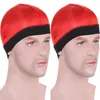 Berets 2 Pcs Homens Chapéu Skullies Beanies Elastic Headband Head Cover Silk Turban Base Cap Patchwork Glossy Scarf Envoltório Headcloth Bandanas