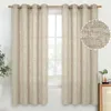 Cotton Linen Semi-Shading Curtain for Living Room Transparent Voile Yarn Sheer Curtain Window Drape Custom Size 240111