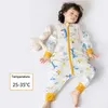 Happytobias verão bebê sacos de dormir manga longa destacável perna dividida sono meninos meninas saco sleepers crianças pijamas s16 240111