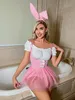 Mini Pink Kawaii Casual Dresses Dress Woman Party Outfits Porn Costumes Sexy Cosplay Anime YW0X