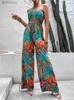 Kadın Tulumları Yük atanlar Yaz yeni baskılı kolsuz tüp üst tulum kadın moda gündelik plaj tatil tarzı tulumlar bir parça giyim dişi240111