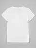 3パックレタープリント女性クルーネックTシャツ春夏のためのカジュアルトップトップ