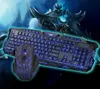 professional Gaming keyboard and Mouse Set 3color LED 5500DPI wired Mouse Optical Gaming set For Laptop Computer PC Gamer 20j41708937