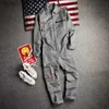 Men's Jeans Men Long Sleeve Cargo Overalls Bib Pants Zipper Pockets Rompers Jumpsuit Fashion Labor Casual Coveralls Plus Size S-4XLL240111