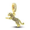 2024 NYTT I 925 Sterling Silver Chapion Gold Leopard Charms Pärlor Lion Love Cupid Arrow Fit Pando 925 Original Armband Fina smycken gåvor för kvinnor