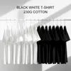 Homme T-shirts manches courtes coton blanc noir couleur unie décontracté femmes unisexe maison vêtements hauts Tee plaine classique basique T-Shirt 240112