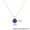 Ensemble de collier et boucles d'oreilles en pierre Lapis Lazuli pour femmes et hommes, pendentif de pierres précieuses bleues naturelles, chaîne Simple, ras du cou, bijoux pour filles