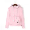 Fashion Cute Pet Holder Hoodies women sweatshirts Men Unisex Kangaroo Dog Cat Pouch Large Pocket Coat Winter Tops 240112