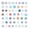 Cadeau cadeau 50pcs hiver autocollants de flocon de neige esthétique pour ordinateurs portables papeterie ordinateur portable Adesivos Scrapbook Kscraft autocollant fournitures d'artisanat