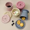 Gratis anpassade personligt namn Baby Snack Cup Portable Foldbar med sucker Drinking Mug Matning Food Storage Box Stuff 240111