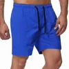 Mäns shorts sommarstrandbrädan shorts män simma stammar korta byxor manliga sport baddräkter varmrosa fasta idrottsmän underkläder maskulino shortsl240111