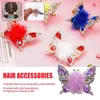 Haarschmuck 1PCS Korean Pony Clip wird sich bewegen Simulation Schmetterling Haarnadel für Mädchen Kopfschmuck Strass Entenschnabel halten