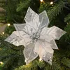 Decoratieve Bloemen 1PC Grote Kunstmatige Kerst Glitter Kerstboom Hangende Ornamenten Decoratie Voor Thuis Jaar Navidad Geschenken