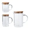 Градуированный мерный стакан из боросиликатного стекла, мерный стакан, стакан, чашка для молока, пригодная для использования в микроволновой печи, чашка для завтрака