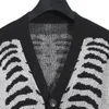 Partihandel herrtröjor stickade jacquard mönster plus storlek lös vinter topp halloween stickad cardigan 240111