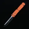 DQF Versione MT Orange Halloween UT US Coltello stile italiano Autodifesa Tattico Nero D2 Lama 6061-T6 Manico in alluminio EDC Coltelli da combattimento da campeggio all'aperto