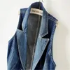 Damesjassen Jeans Gilet Casual Vrouwelijke Tops Dames Denim Vest Jas Lente Herfst Kleding Mouwloos Korte Vesten Single-Breasted