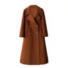 S-5XL Cappotto di cashmere di alta qualità da donna 2023 Nuovo cappotto invernale di lana lungo sciolto vestibilità ampia Cappotto doppio traspirante 240112