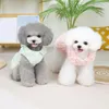 Ropa para perros Vestido para mascotas Bonito diseño de anillo en D Ropa a cuadros Faldas para cachorros Chaleco Ropa diaria de invierno