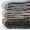 Meias masculinas super grossas de alta qualidade, lã merino, 3 pares, meias masculinas clássicas de marca de negócios, inverno, tamanho grande 240112