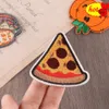 Liten Brodery Patch Cute Iron on Fruit Cake Cup Pumpkin Hamburg Pizza för kläder Parches Thermoadhesive Designer Kids Sying