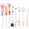 Brushes Hot Anime Cosmetic Makeup Brushes Set Tools Kit Eye Liner Shader Foundation Powder NaturalSynthetic Pink Hair