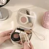 Borse per cosmetici Fashion Square per donna Piccola custodia per trucco da toilette per rossetto con organizer per assorbenti igienici con tampone a corda corta