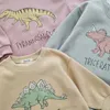 Baby Originele Dinosaurus Sweatshirt Romper Koreaanse Herfst Baby Body Peuter Baby Jongens Body Meisje Outfits 240111