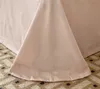 Conjunto de cama de princesa francesa vintage 1000tc, algodão egípcio, flores, bordado, babados, capa de edredom, fronhas, 4 peças, 240112