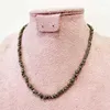 Chains 4MM Irregular Pyrite Nugget Necklace Delicate 2024 Choker Beads Chain Chocker Jewelry On The Neck Pendant Collar Woman Gift