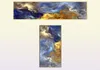 Dipinti Wangart Colori astratti Unreal Canvas Poster Blu Paesaggio Wall Art Pittura Soggiorno Appeso a parete Modalità qylUII packi4504509