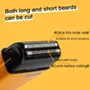 男性用の強力な充電式シェーバーエレクトリックシェーバーシートひげヘアシェービングヘッドヘッドエレクトリックシェーバーポート可能な洗えるシェーバー240111