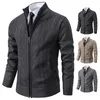 autumn and winter cashmere padded warm casual men's knitted sweater coat 240111