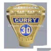 Bagues de cluster Vente en gros Warrior 20212022 Bague de championnat Curry Cadeaux de mode de fans et amis Sacs en cuir Accessoires Wholesa Otnk0