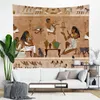 Ancient Egyptian Tapestry Retro Decoration for Bedroom Bohemian Home Ethnic Decor Living Room Wall Hanging Aesthetic Paintings 240111