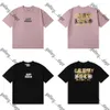 Galeriler Bölümü Harajuku 24SS Vintage Yıkanmış Mektuplar Baskılı Art Deco Logo Tişört Gevşek Büyük Boy Hip Hop Unisex Kısa Kollu Tees XVA