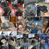 Gants tactiques en cuir PU écran tactile coque dure gant complet doigt armée militaire Combat Airsoft conduite mitaines de vélo hommes 240112