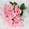 Bouquet de Simulation de fleurs décoratives, en plastique et soie, pour mariage, maison, salon, artisanat d'extérieur, vente en gros