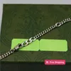 Pendant Necklaces Top luxury design necklace for men and women designer double letter pendant necklaces chain fashion jewelry green enamel vertical bar 1EZ8
