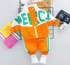 Boy 2020 Autumn Kid Girl Clothing New Casual Tracksuit Långärmningsbrev Zipper Set Spädbarnskläder Baby Pants5049172