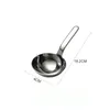 Чайные ложки, кухонная посуда, нержавеющая сталь 304, короткая ручка, большая круглая ложка, большая головка, разделитель рисовой лапши
