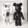 Figurines d'action 400% Bearbrick Violent Bear Figure Corrosion Crystal Bearbrick Figurines Figma Figurines Collections Poupée Décorations Cadeauxvaiduryb